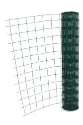 Grillage rouleau soudé axial vert,  maille 100x100mm, h.1x l. 20m