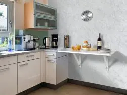 Équerre abat-plan acier époxy blanc, h.40 x p.40 cm