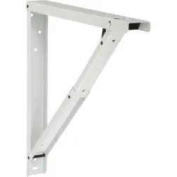 Équerre abat-plan acier époxy blanc, h.40 x p.40 cm