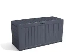 Coffre de jardin flint gris anthracite naterial, 270 l