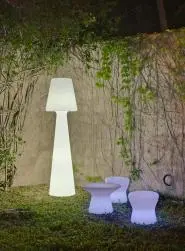 Lampadaire, g13 lola, blanc, newgarden