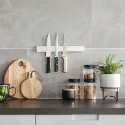 Porte-couteaux aimanté inox
