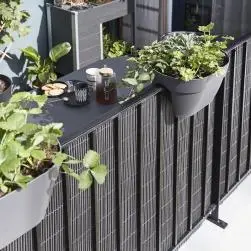 Canisse composite naterial anthracite, h.1 x l.3 m