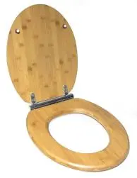 Abattant frein de chute bambou effet bois vif