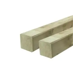 Poteau bois carré luna beige, l.9 x p.9 x h.240 cm