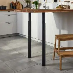 Pied de table réglable home noir 6 cm h. 70 à 110 cm