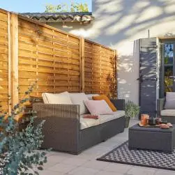 Panneau bois occultant noa, cerland, marron, l.180 x h.180 cm