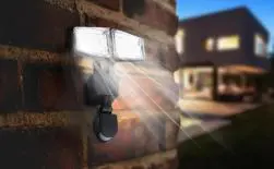 Projecteur solaire 2 têtes avec détecteur douglas, noir lumisky