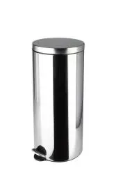 Poubelle de cuisine 30l à pédale selekta inox chromé